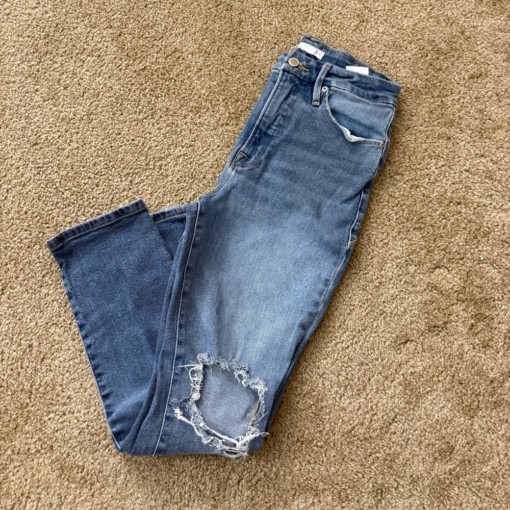 Good American Blue Distressed Skinny Jeans